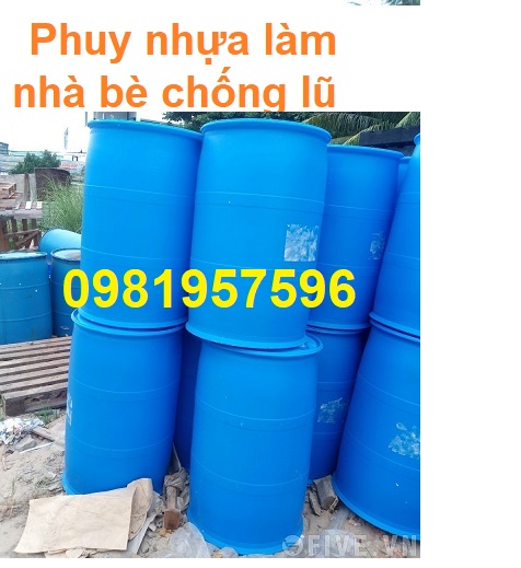 Phuy nhựa làm nhà nổi chống lũ 2.jpg