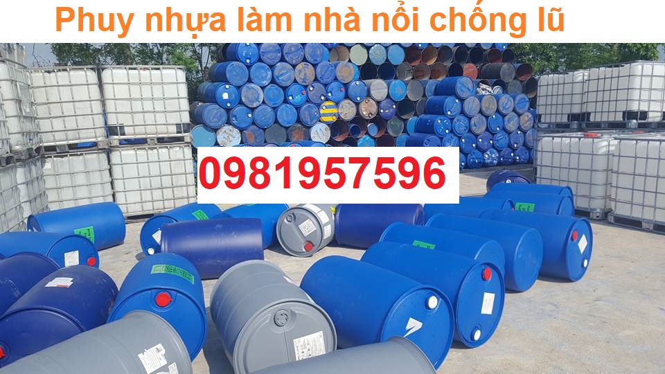 Phuy nhựa làm nhà nổi chống lũ 5.jpg