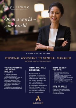 Flash Opportunity - Personnal Assistant to General Manager - Pullman Vung Tau, Viet Nam.jpg