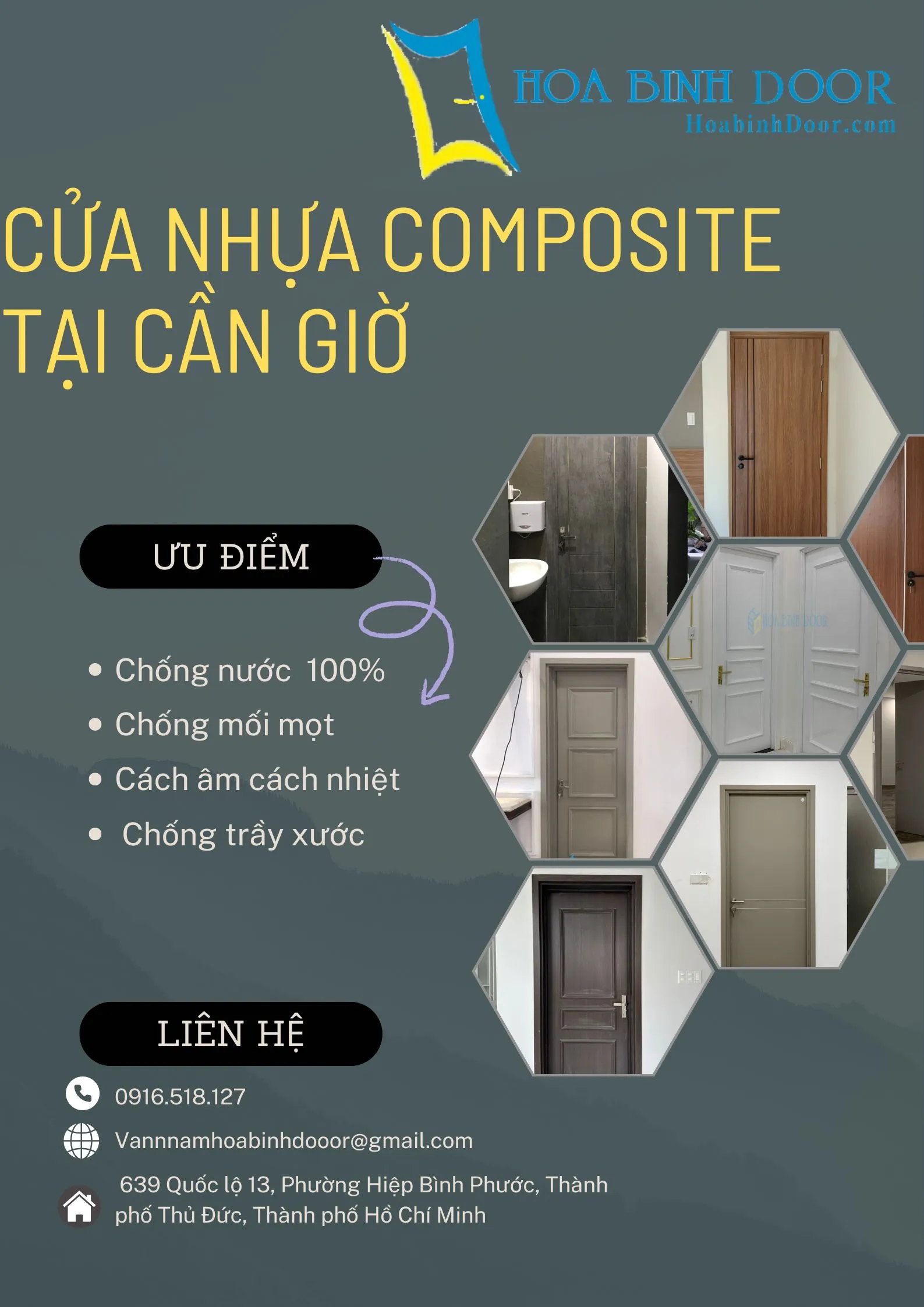 Cửa nhựa composite tại cần giờ