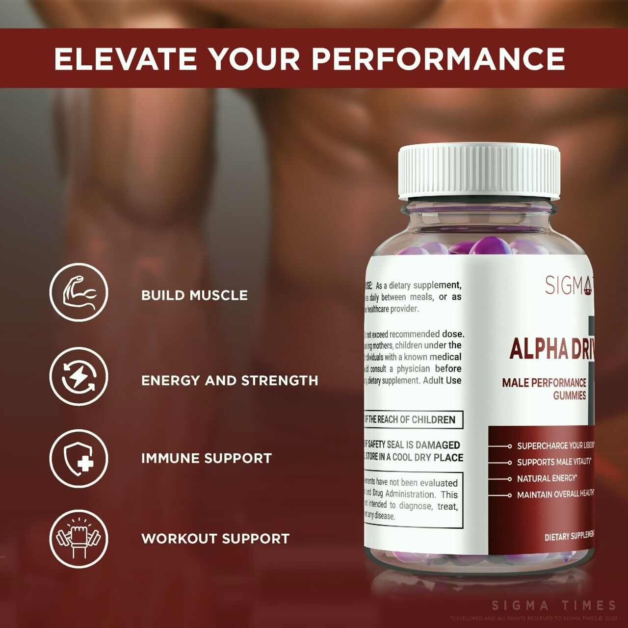Alpha Drive RX Male Health Gummies to Boost Energy and Intimate Performance  60ct – Propsicle