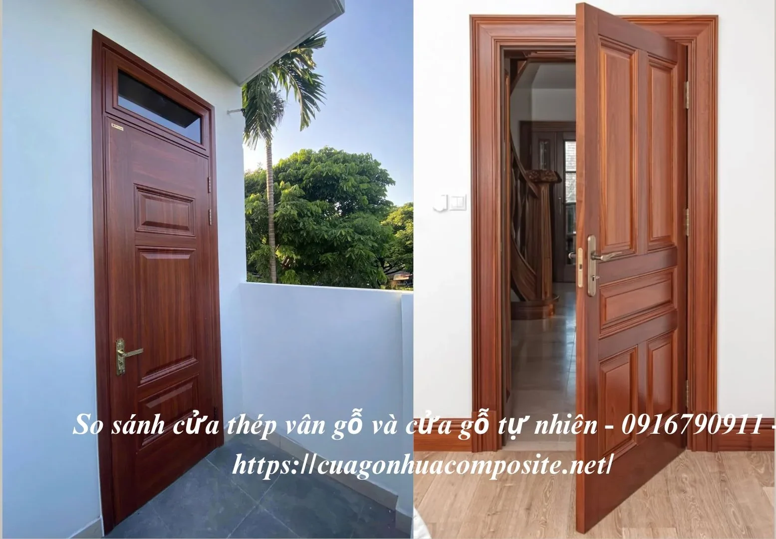 So Sánh cửa thép vân gỗ và cửa gỗ tự nhiên