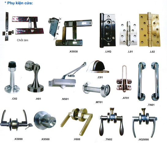 Phụ kiện cửa đi kèm