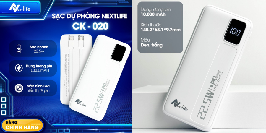 Sạc dự phòng Nextlife H05