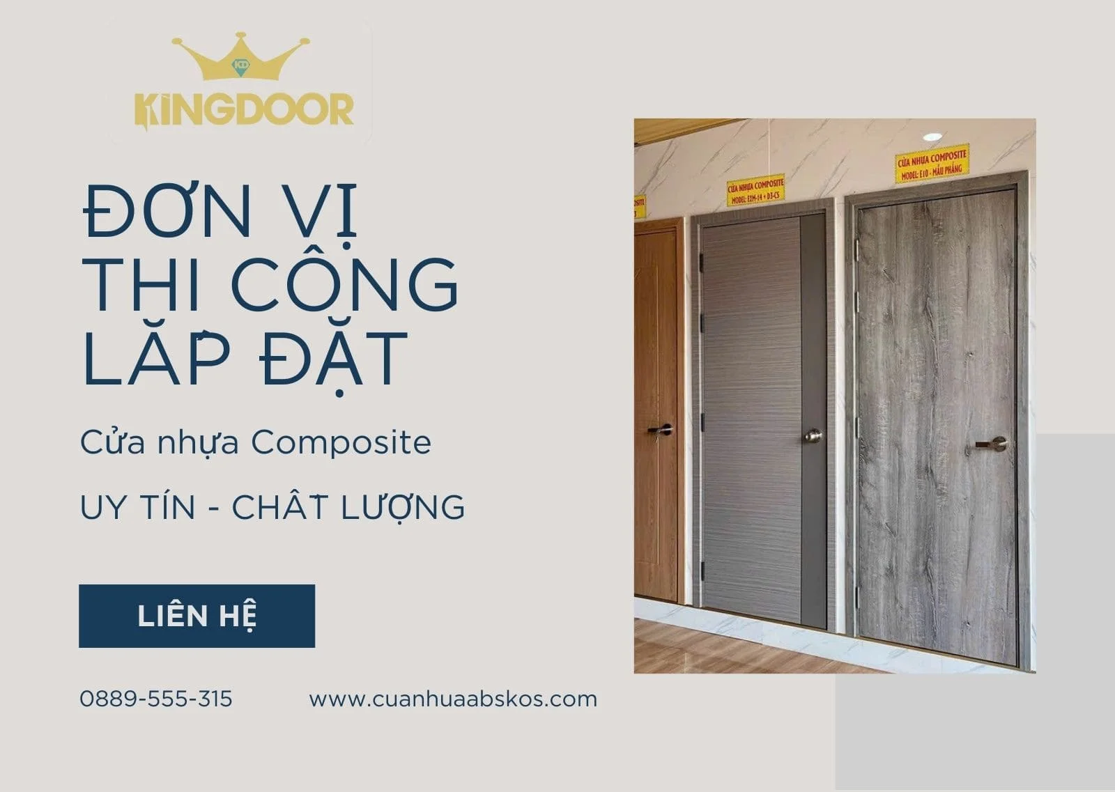 Kingdoor - Đơn vị thi công lắp đặt cửa nhựa uy tín