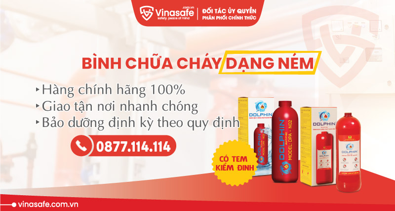 Bình chữa cháy dạng ném có Tem kiểm định, dập tắt mọi loại đám cháy