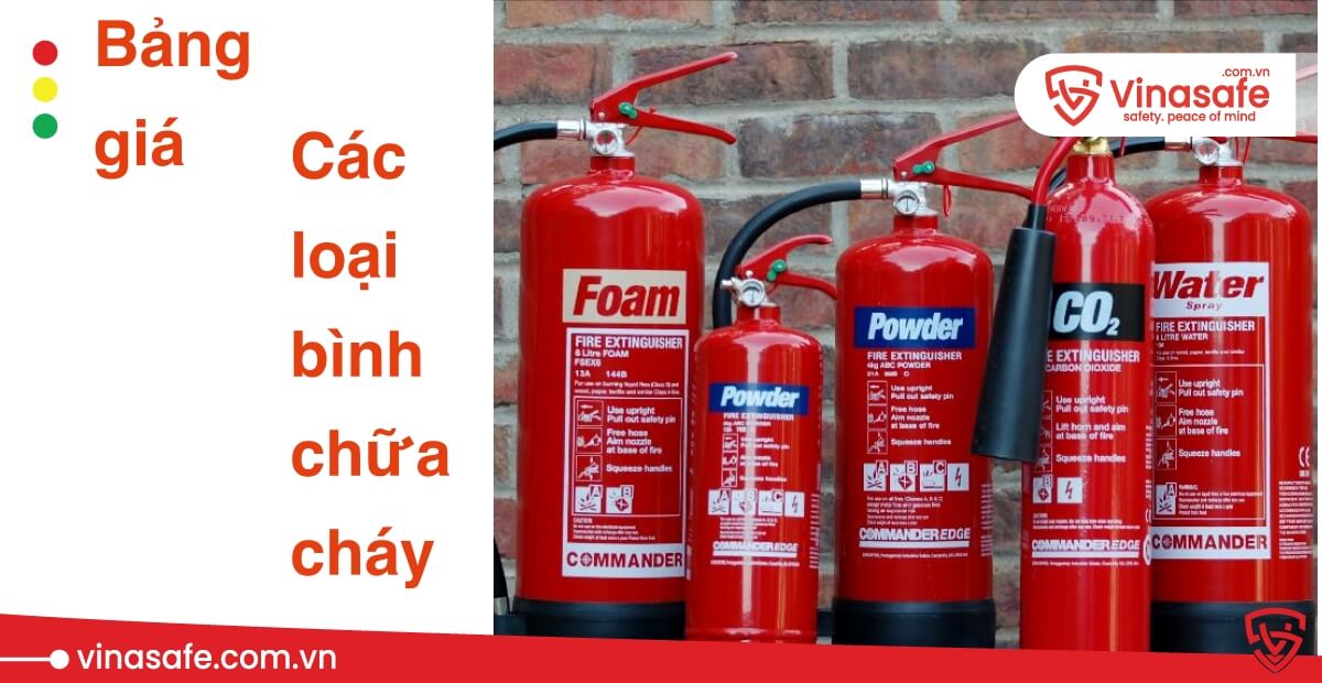 giá các loại bình chữa cháy phổ biến