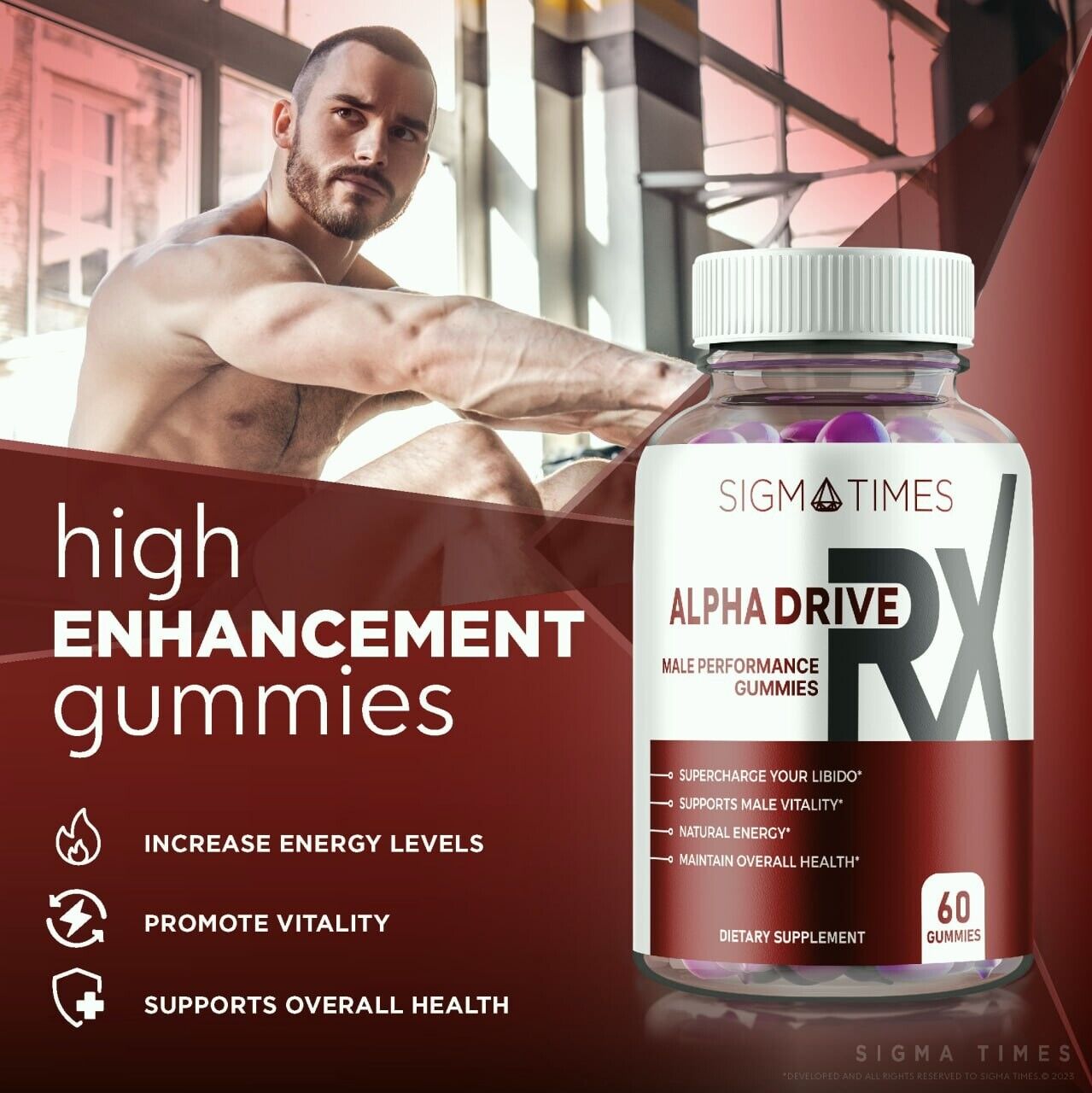 3 Pack) Alpha Drive RX Male Health Gummies to Boost Energy and Performance  – Propsicle