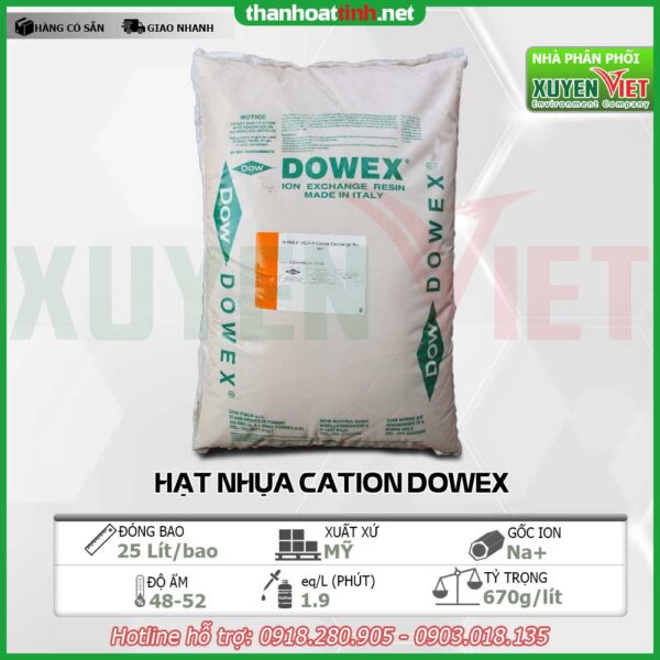 hat nhua trao doi ion cation DOWEX 600x600 - Hạt cation lọc nước tái sử dụng được không? Mua ở đâu?