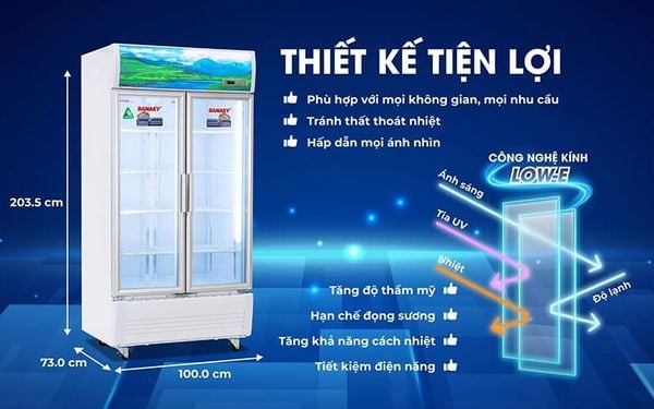 Gas R134a thân thiện với môi trường cho phép tủ mát Sanaky VH-5089K3 làm lạnh nhanh chóng và tiết kiệm điện.