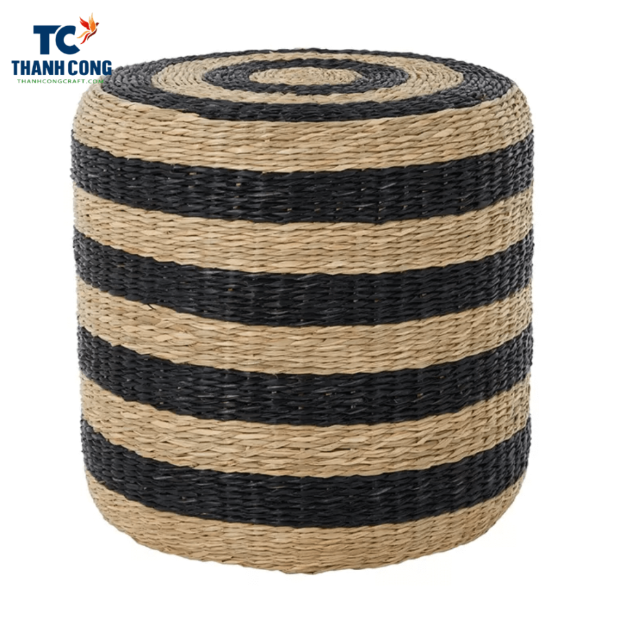 seagrass pouf, seagrass ottoman