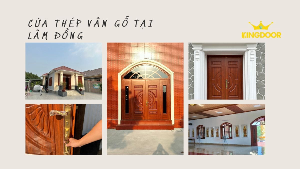 Cửa thép vân gỗ tại Lâm Đồng