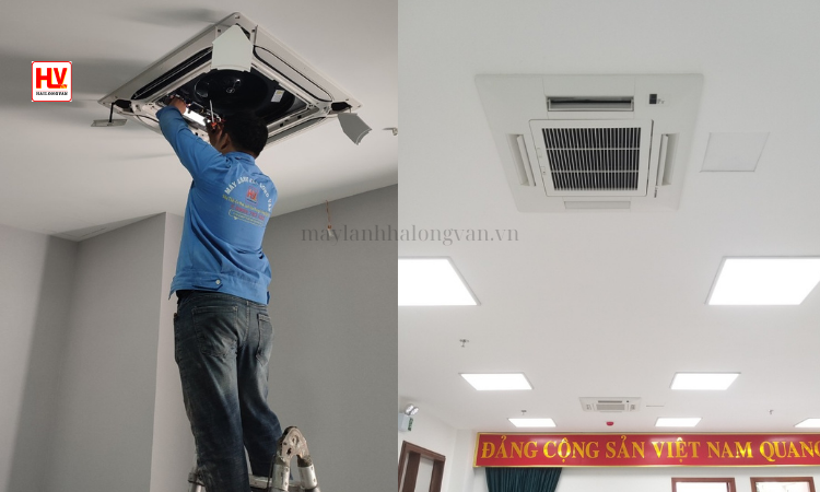 hình ảnh thực tế máy lạnh âm trần Daikin 4 hướng