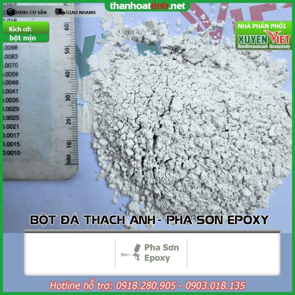 Bot da thach anh pha son epoxy 600x600 - Công dụng, kích thước cát làm sân pickleball cần biết