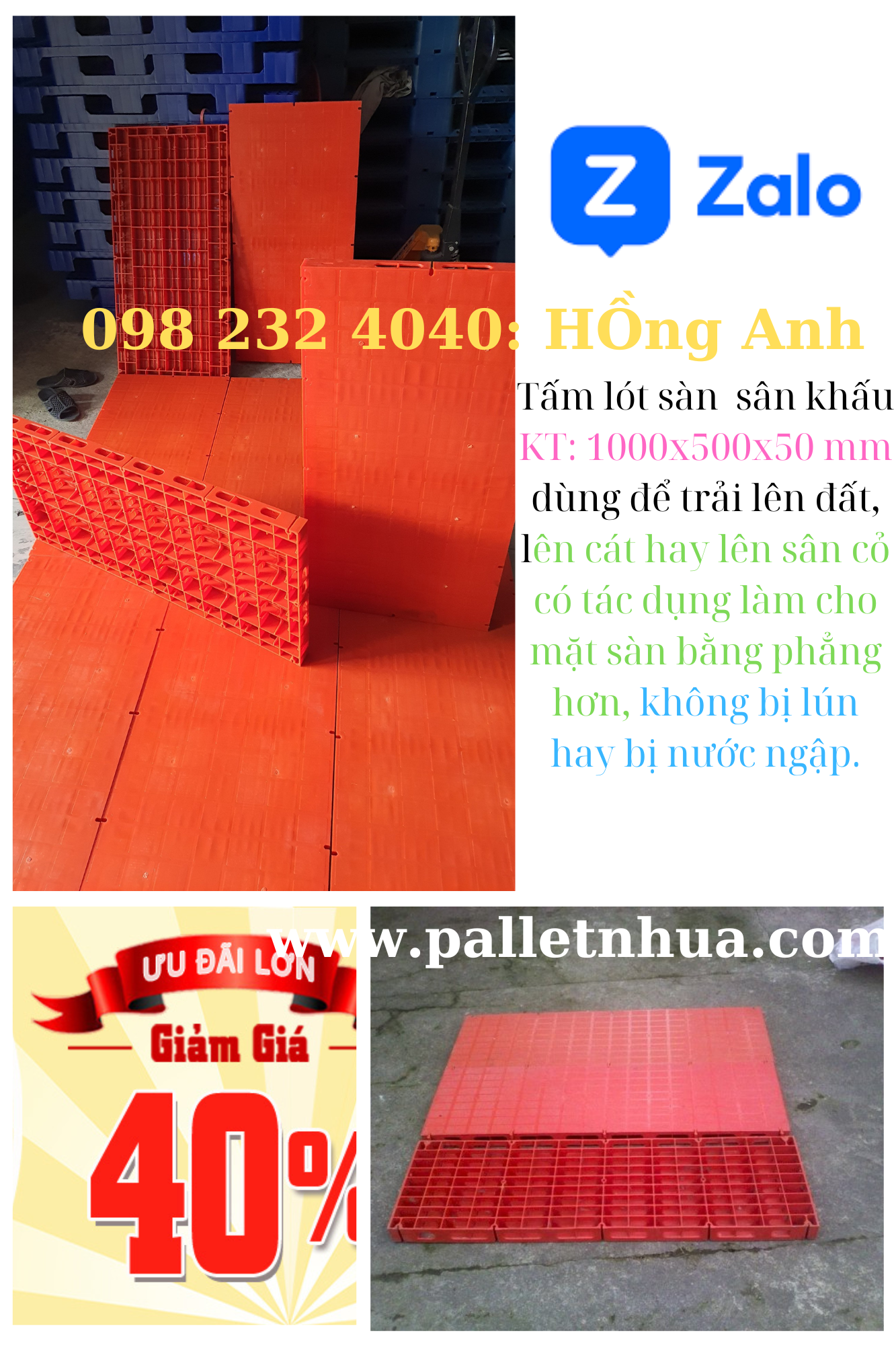 Pallet nhựa lót sàn sân khấu