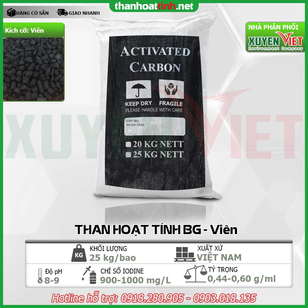 than hoat tinh BG xuat khau dang vien - Vật liệu lọc than hoạt tính lọc nước Giá Tốt Nhất 2023