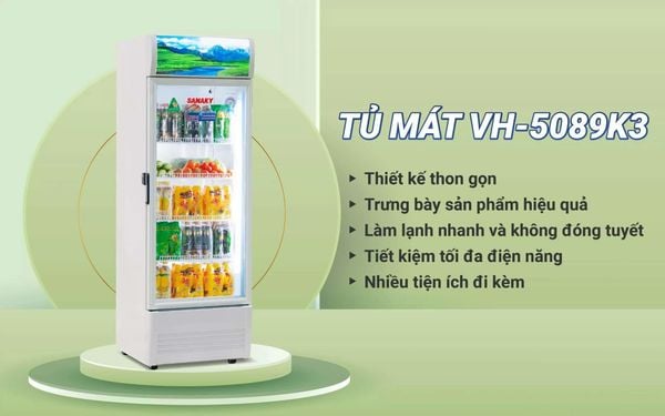 Tủ mát Sanaky VH-5089K3 có dung tích lớn và khả năng làm lạnh nhanh cho nhiều loại thực phẩm khác nhau