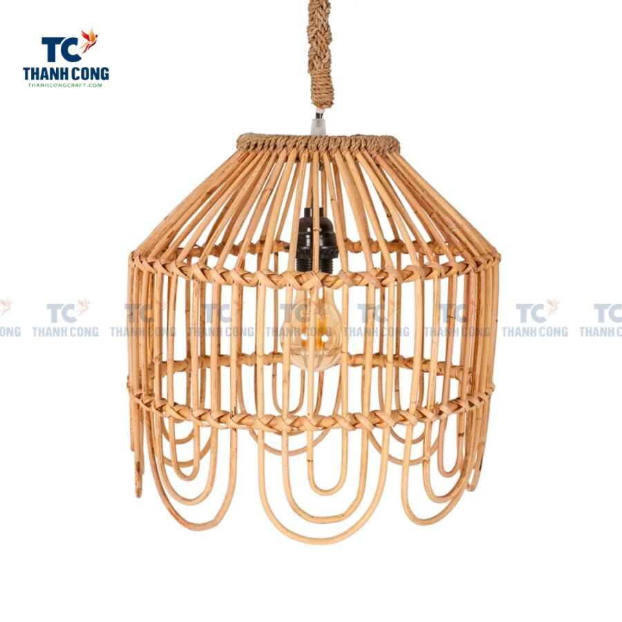 Scalloped Rattan Pendant Light, wholesale