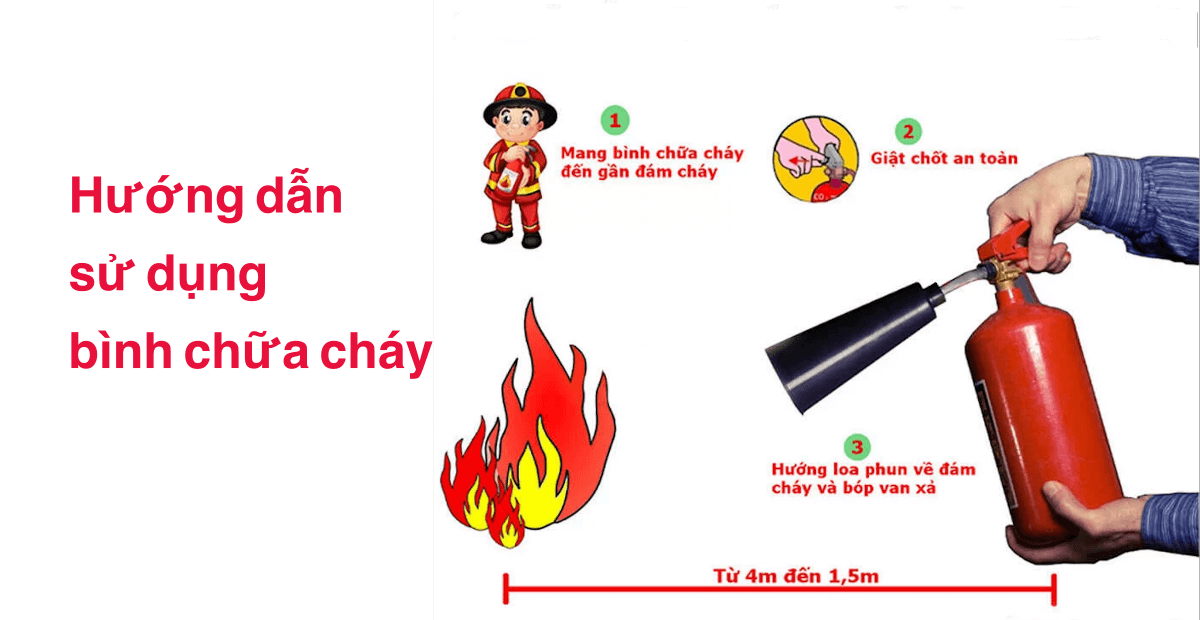 hướng dẫn sử dụng bình chữa cháy bột