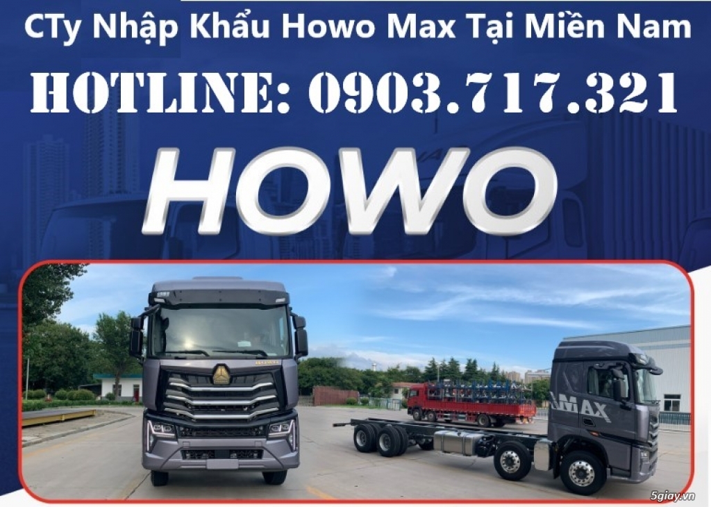 Bán xe tải Howo Max 4 chân tải trọng 17t5 thùng 9m7 giao ngay - 8