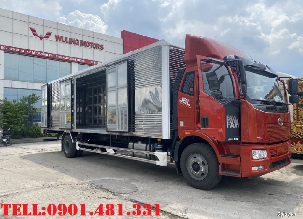 Xe tải Faw thùng kín (máy Faw 220hp) 7t45 thùng dài 9m7 - 4