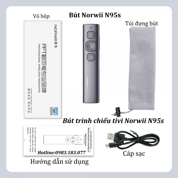 Bút trình chiếu tivi, màn hình Led,LCD Norwii N95s