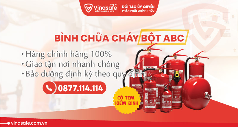 Bình chữa cháy bột ABC có tem kiểm định giá rẻ