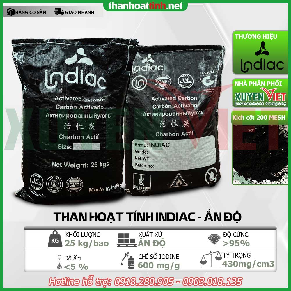 than hoat tinh Indiac an do dang bot - Than bột khử màu trong nước thải