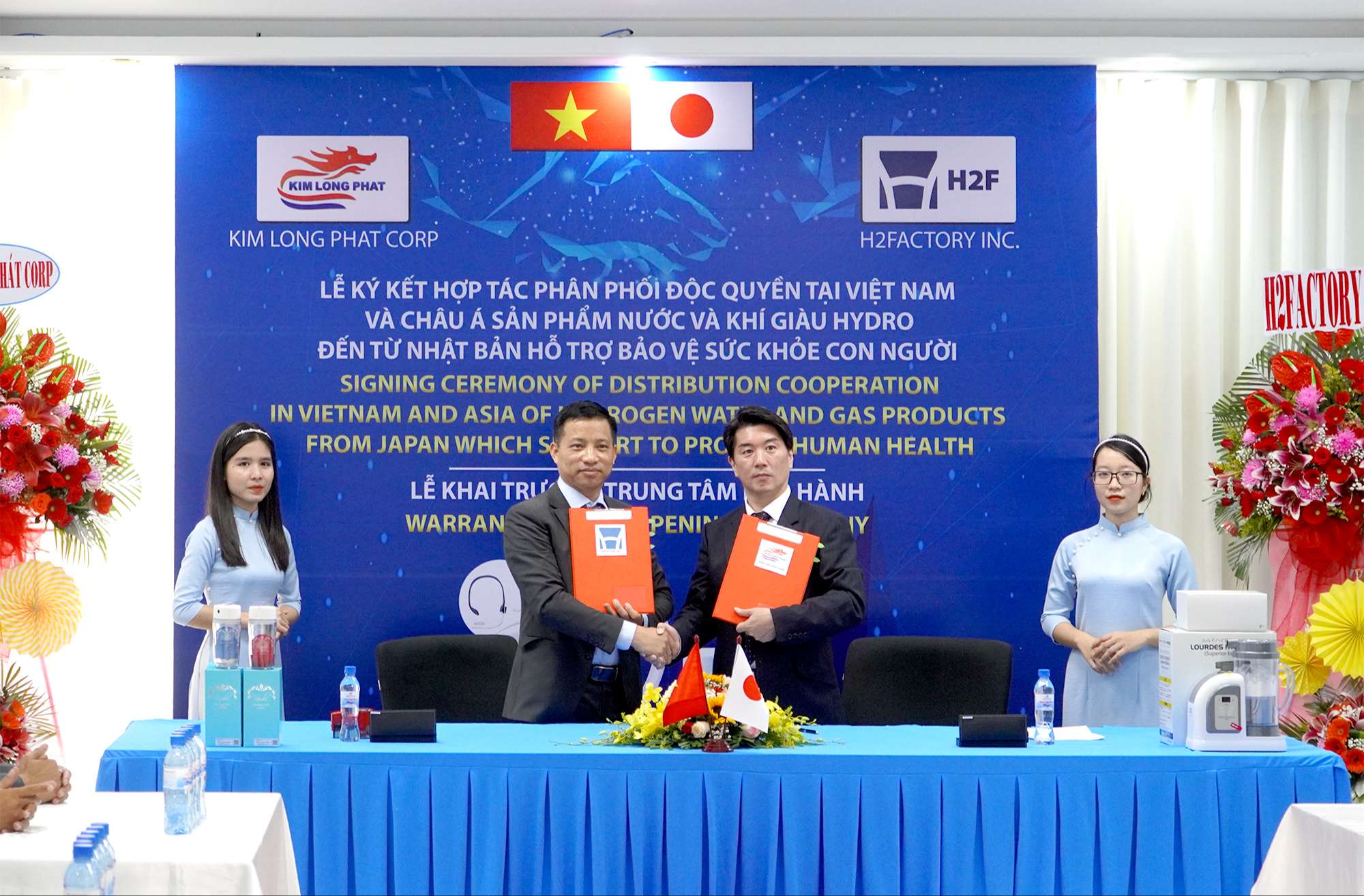Kim Long Phát ký kết hợp tác với H2 Factory, phân phối độc quyền dòng sản phẩm máy tạo nước và khí giàu Hydro tại Việt Nam