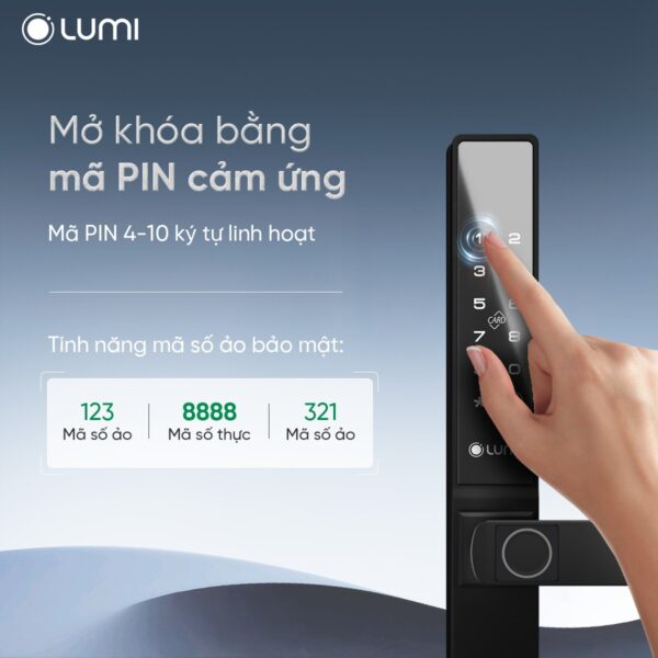 Khóa thông minh cửa nhôm Lumi - Ảnh 6